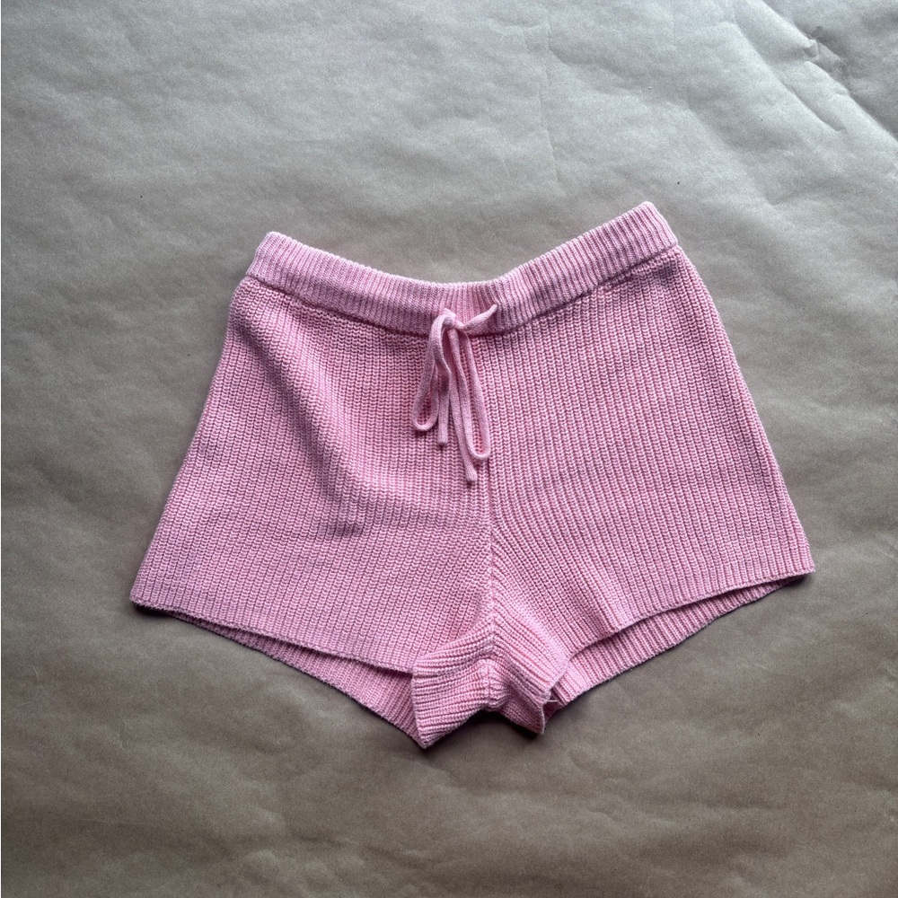 Z Supply High Waist Pink Knit Shorts